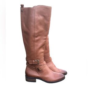 Sam Edelman Pansy Boots with double strap and decorative buckle - Brown